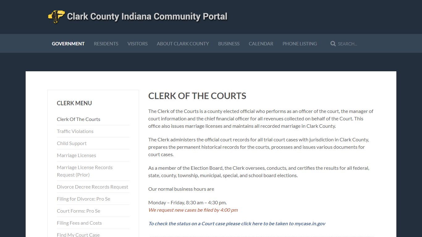 Clark County Indiana Clerk's Office