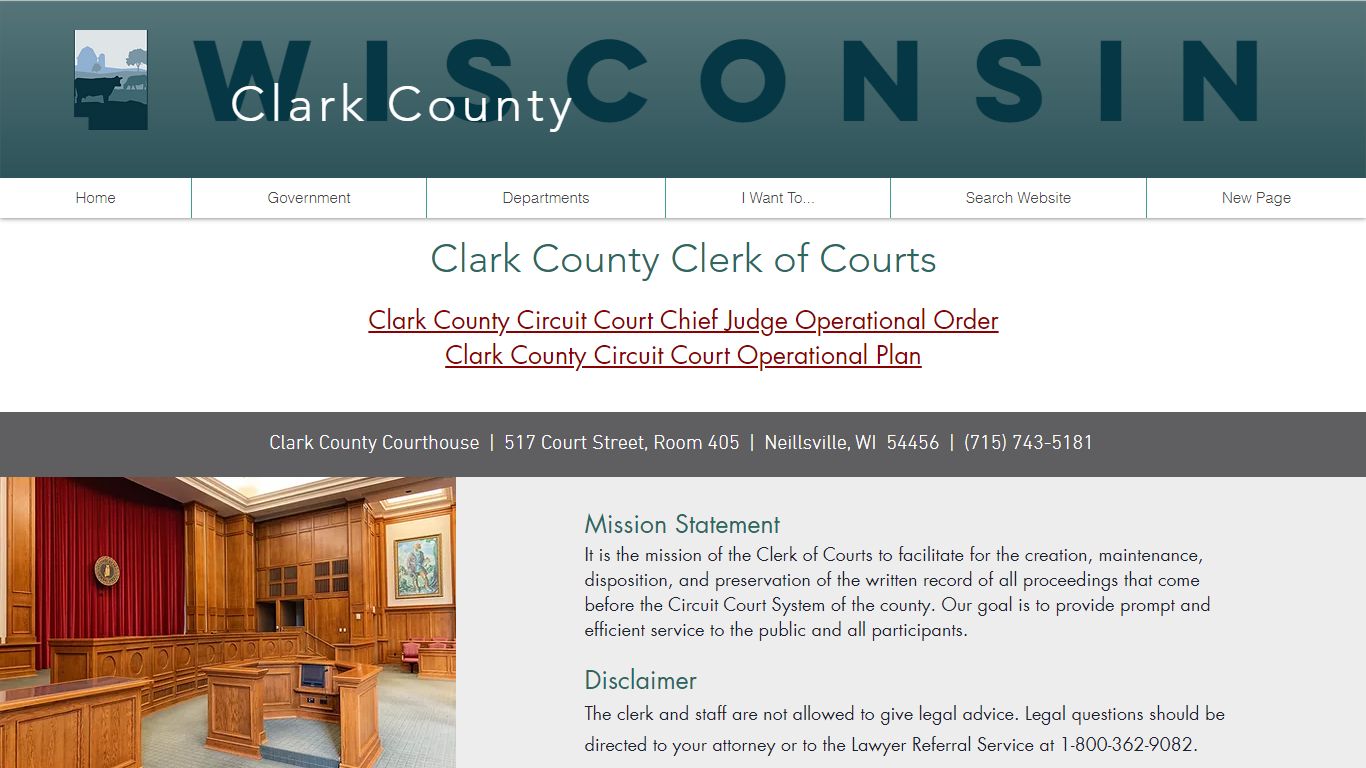 Clerk of Courts | Clark County WI