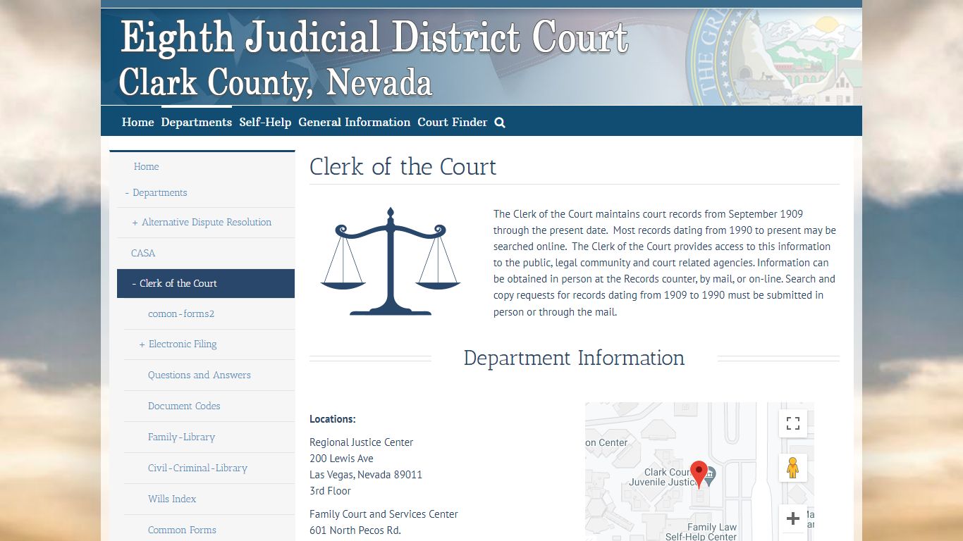 Clerk of the Court – Eighth Judicial District Court
